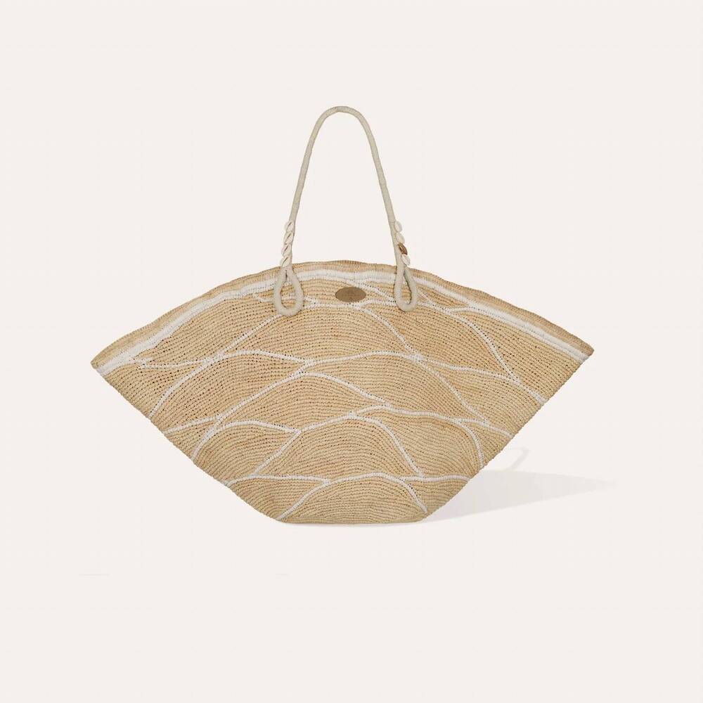 NEW GAS BIJOUX women's les salins panier raffia bag in ecru